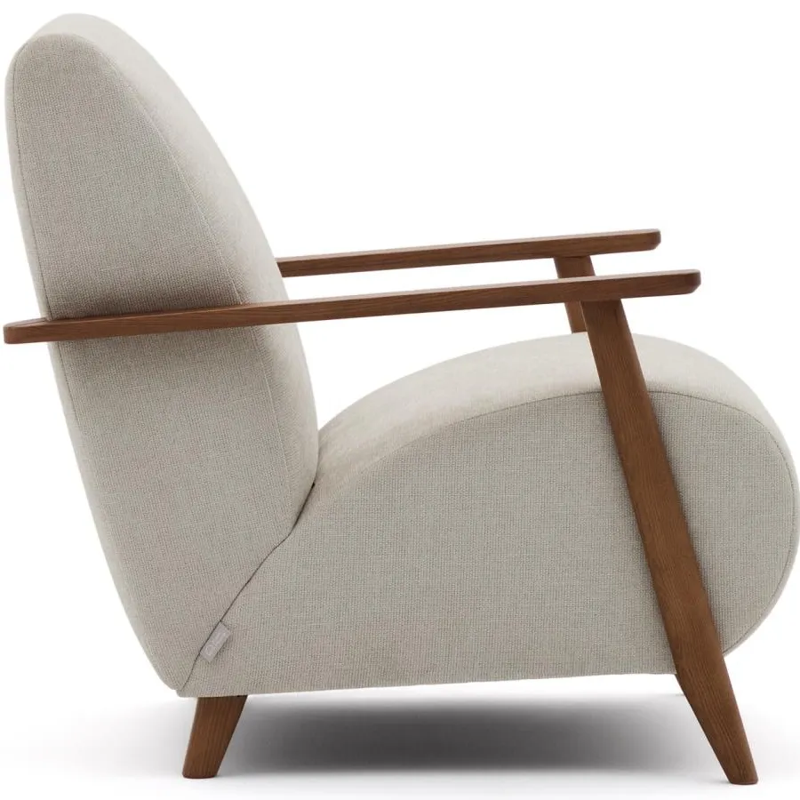 Kave Home Meghan fauteuil chenille beige, foto 7