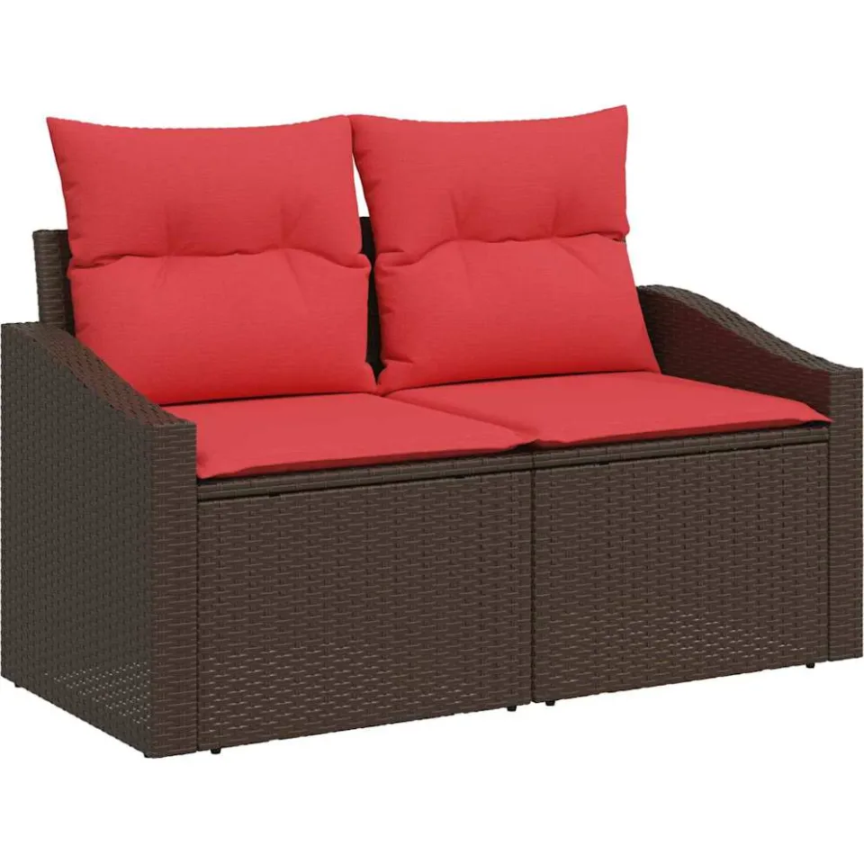 vidaXL Tuin Sofa Set 8 st poly rattan Grijs