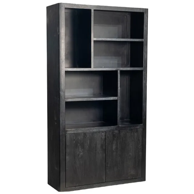 Tower Living Tenna Bookcabinet 2 drs. - 120x45x220 Zwart