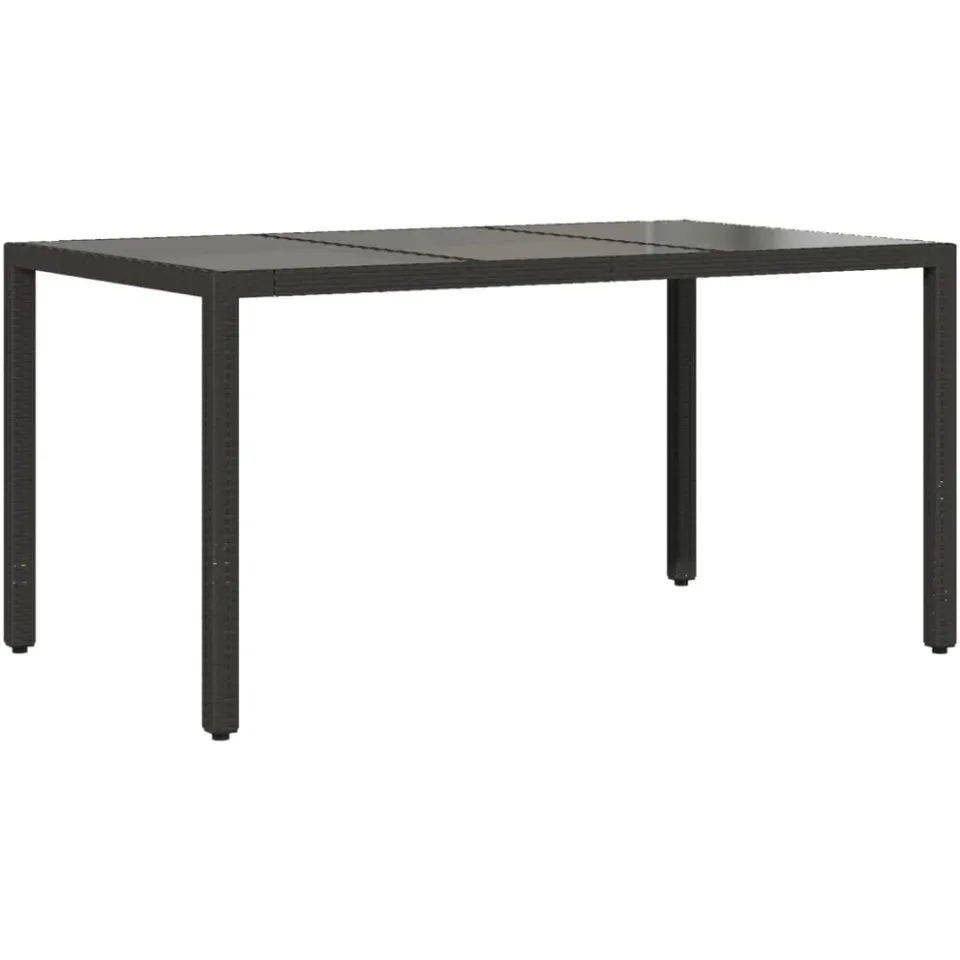 vidaXL 7-delige Tuinset met kussens poly rattan en acaciahout zwart, foto 4