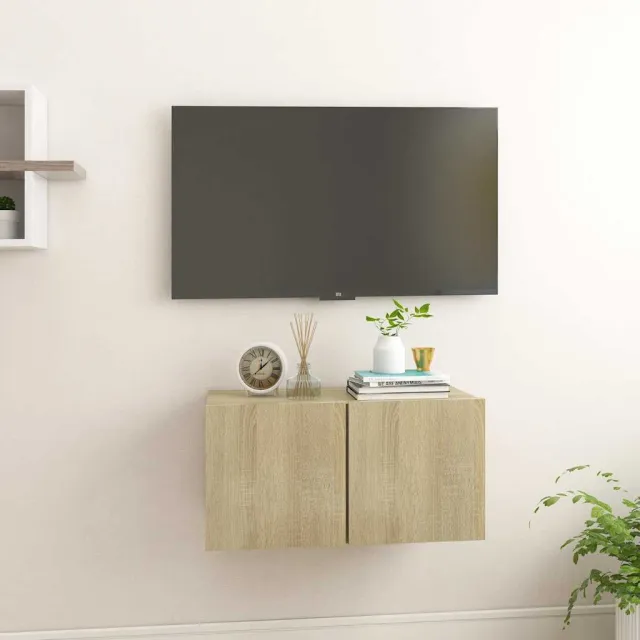 vidaXL Tv-hangmeubel 60x30x30 cm sonoma eikenkleurig Bruin