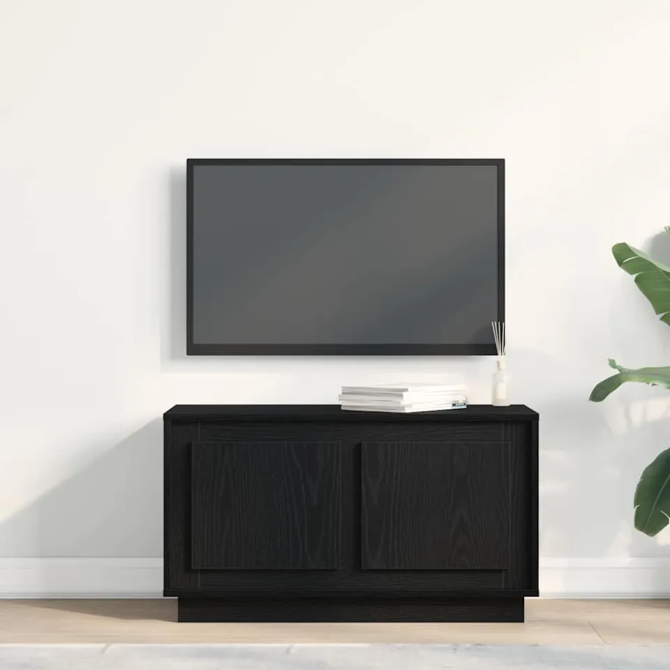 vidaXL TV-kast 80 x 35 x 45 cm Zwart eiken Bewerkt hout, foto 4