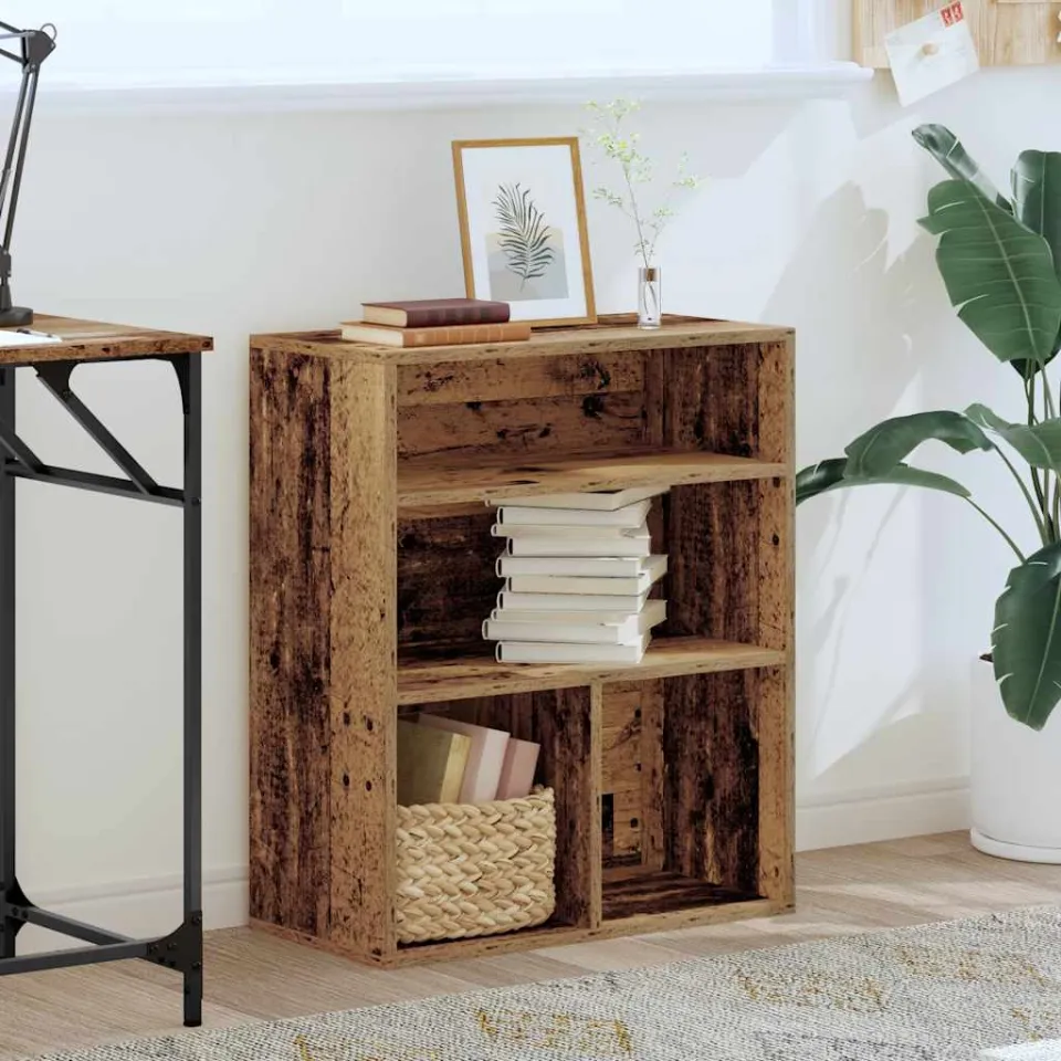 vidaXL Boekenkast 60x30x71,5 cm bewerkt hout oud houtkleurig bruin, foto 2
