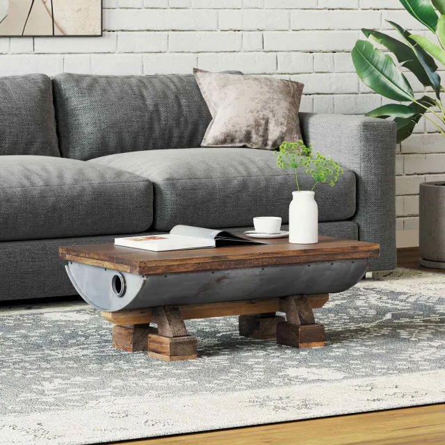 vidaXL Salontafel Naturel 90 x 50 x 35 cm Hout, foto 2
