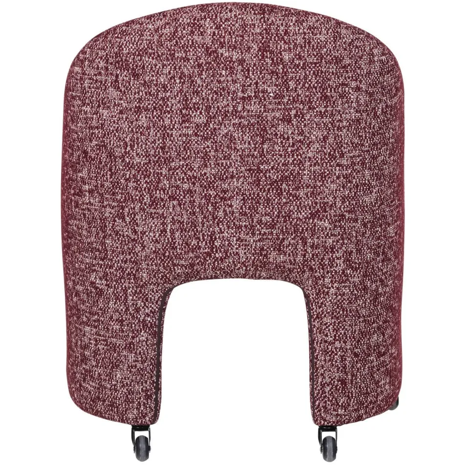 WOOOD Cordo eetkamerstoel met wielen bordeaux, foto 4