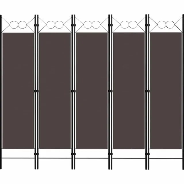 vidaXL Kamerscherm met 5 panelen 200x180 cm bruin, foto 2
