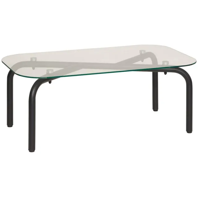 Atmosphera Créateur d'intérieur® Ovale salontafel van gehard glas HECATE Noir