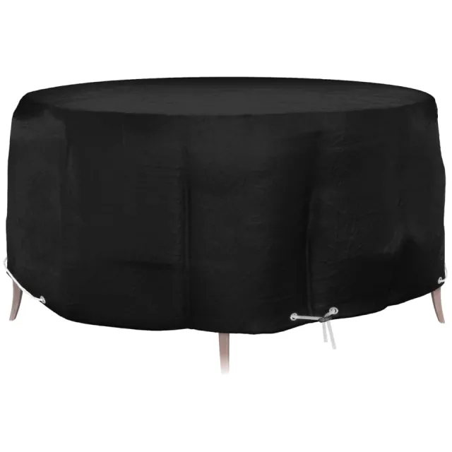 vidaXL Tuinmeubelhoes met 10 oogjes Ø 260x90 cm Zwart