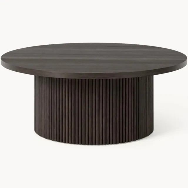 Westwing Collection Ronde houten salontafel Nele bruin