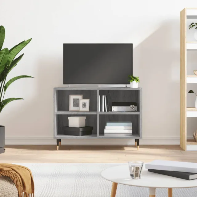 vidaXL Tv-meubel 69,5x30x50 cm bewerkt hout grijs sonoma eikenkleurig, foto 2