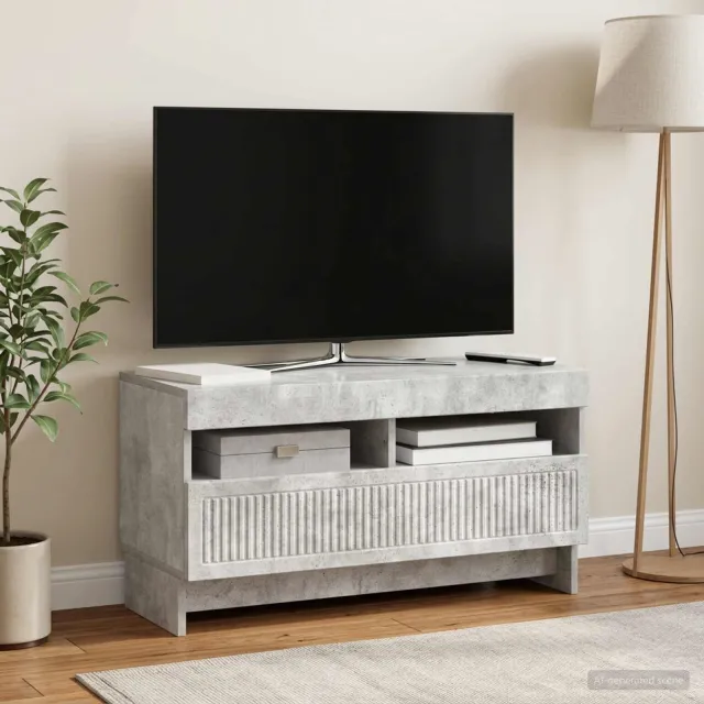 vidaXL LED tv-meubel EDE 81 x 35 x 43 cm Betongrijs grijs, foto 2
