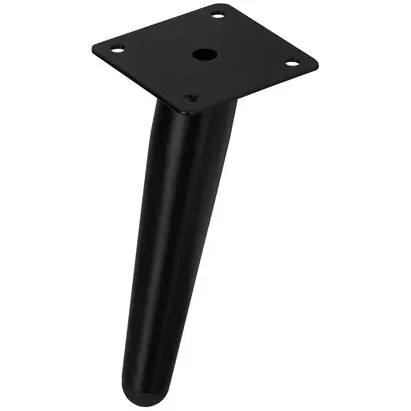 Duraline Tafelpoot Conisch Mat Zwart 15cm
