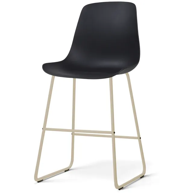 Nolon Nino-Pip barkruk zwart - beige onderstel - 65 cm