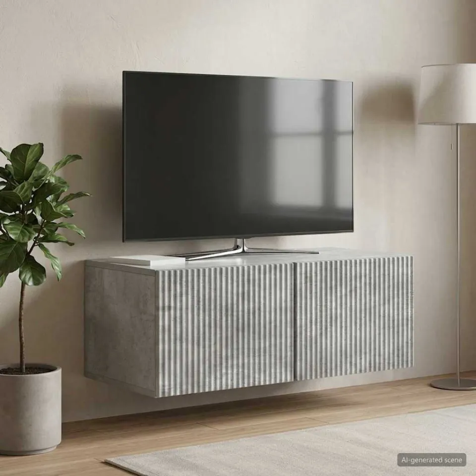 vidaXL Wandbeugel TV-kast 78,5 x 41 x 30 cm Betongrijs Bewerkt hout grijs, foto 4