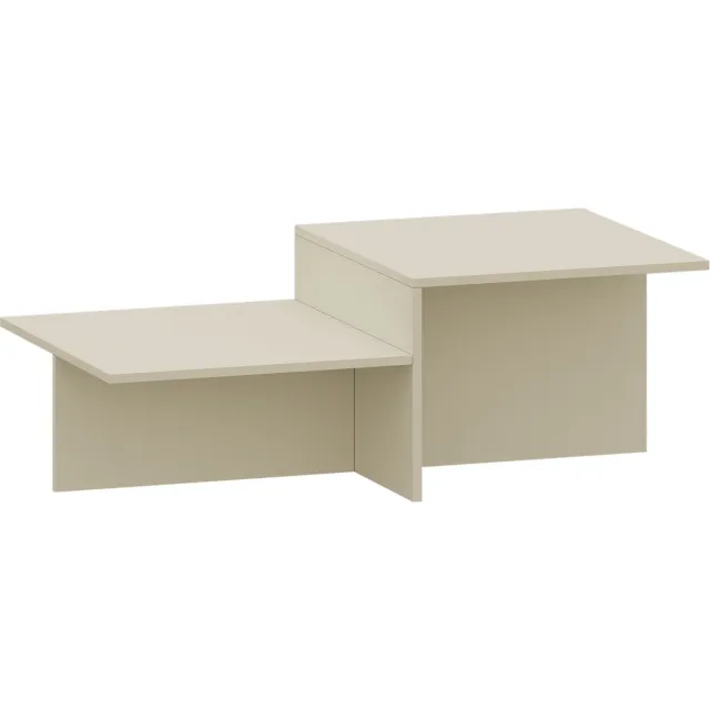 en.casa Salontafel Taniena 100x55x35 cm havermout [en.casa]