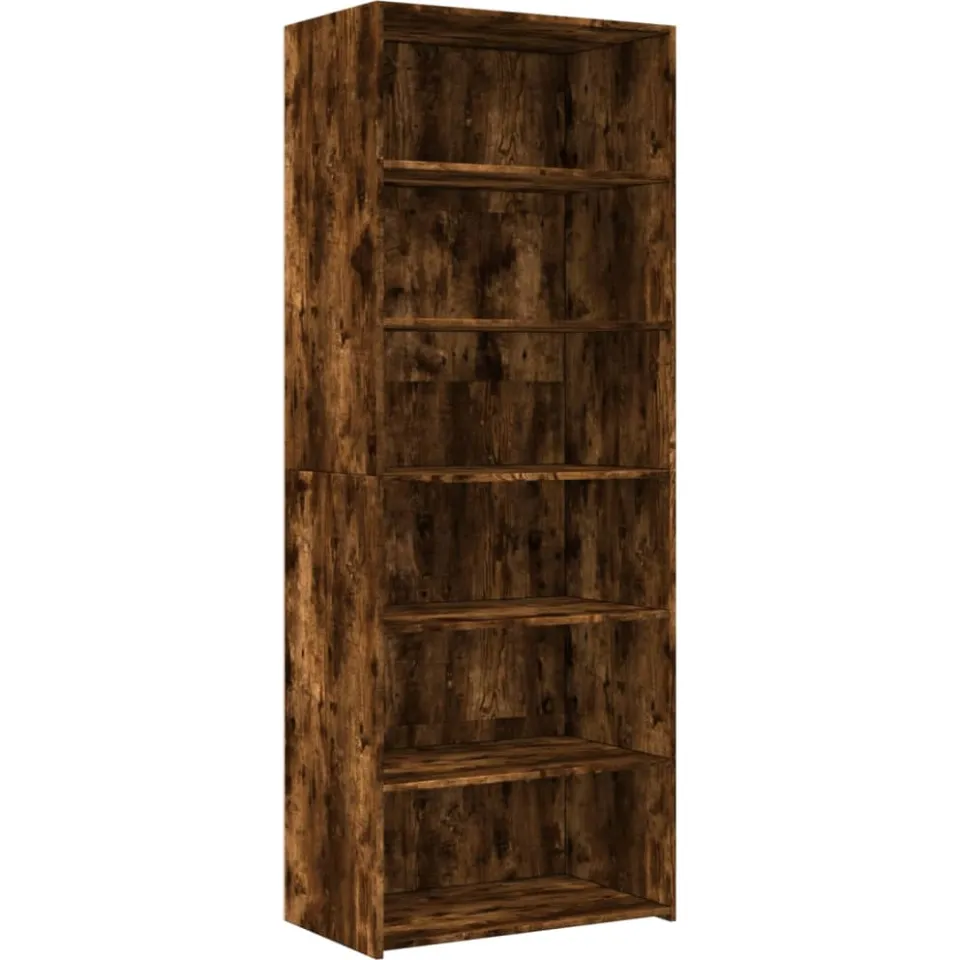 vidaXL Hoge kast 70x41x185 cm bewerkt hout gerookt eikenkleurig, foto 3