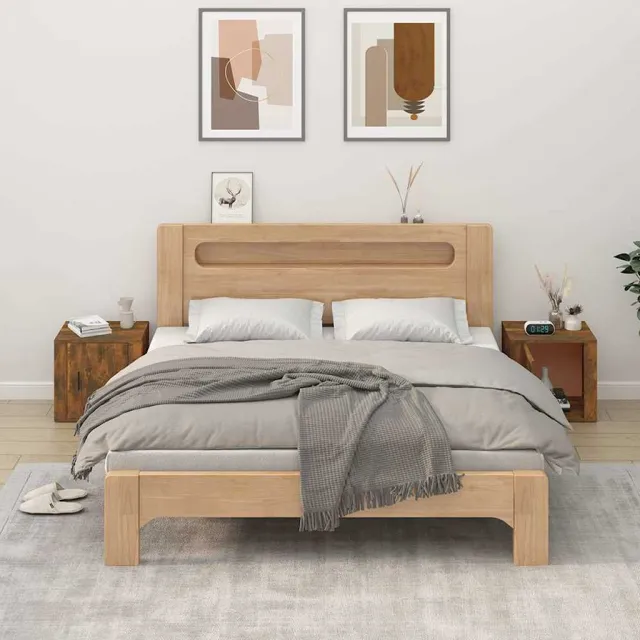 vidaXL Nachtkastjes 2 st 50x39x47 cm gerookt eikenkleurig Bruin