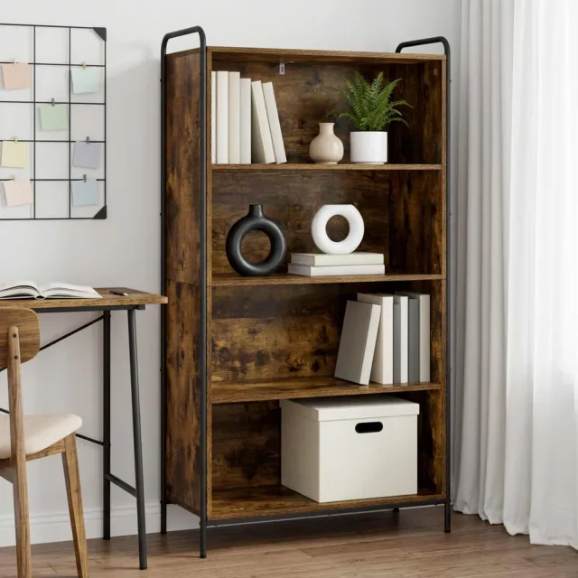 vidaXL Boekenkast 55,5 x 33 x 174 cm Bewerkt hout Gerookt eiken, foto 2