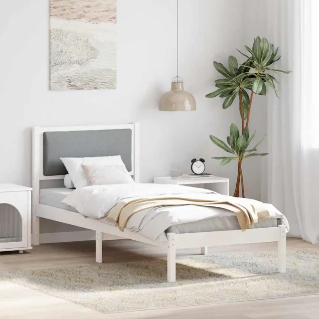 vidaXL Bedframe Lichtgrijs 80 x 200 cm Massief grenenhout