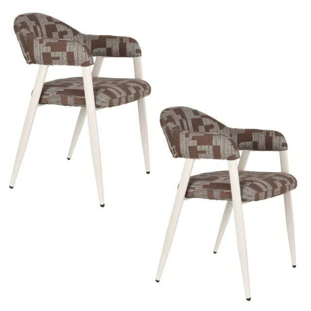 Dutchbone Miyo eetkamerstoel bruin Beige