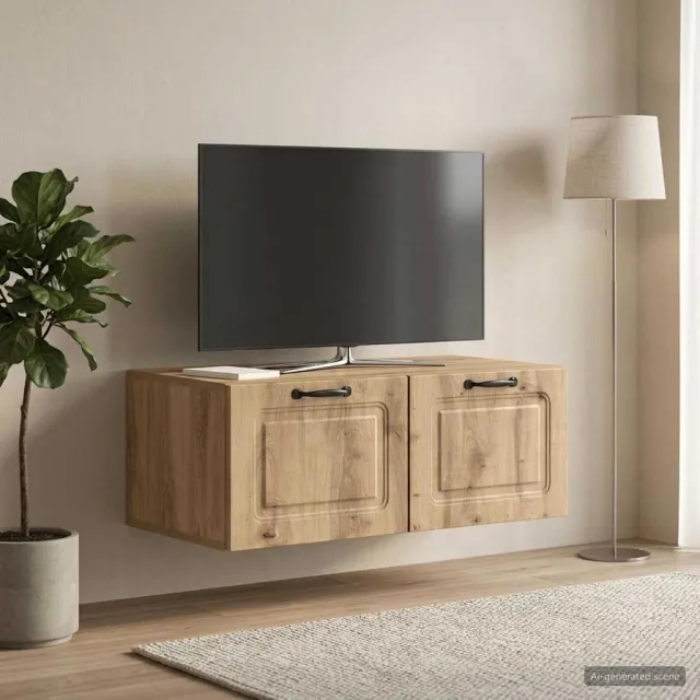 vidaXL Wandbeugel TV-kast 78,5 x 41 x 30 cm Artisanaal eiken, foto 2