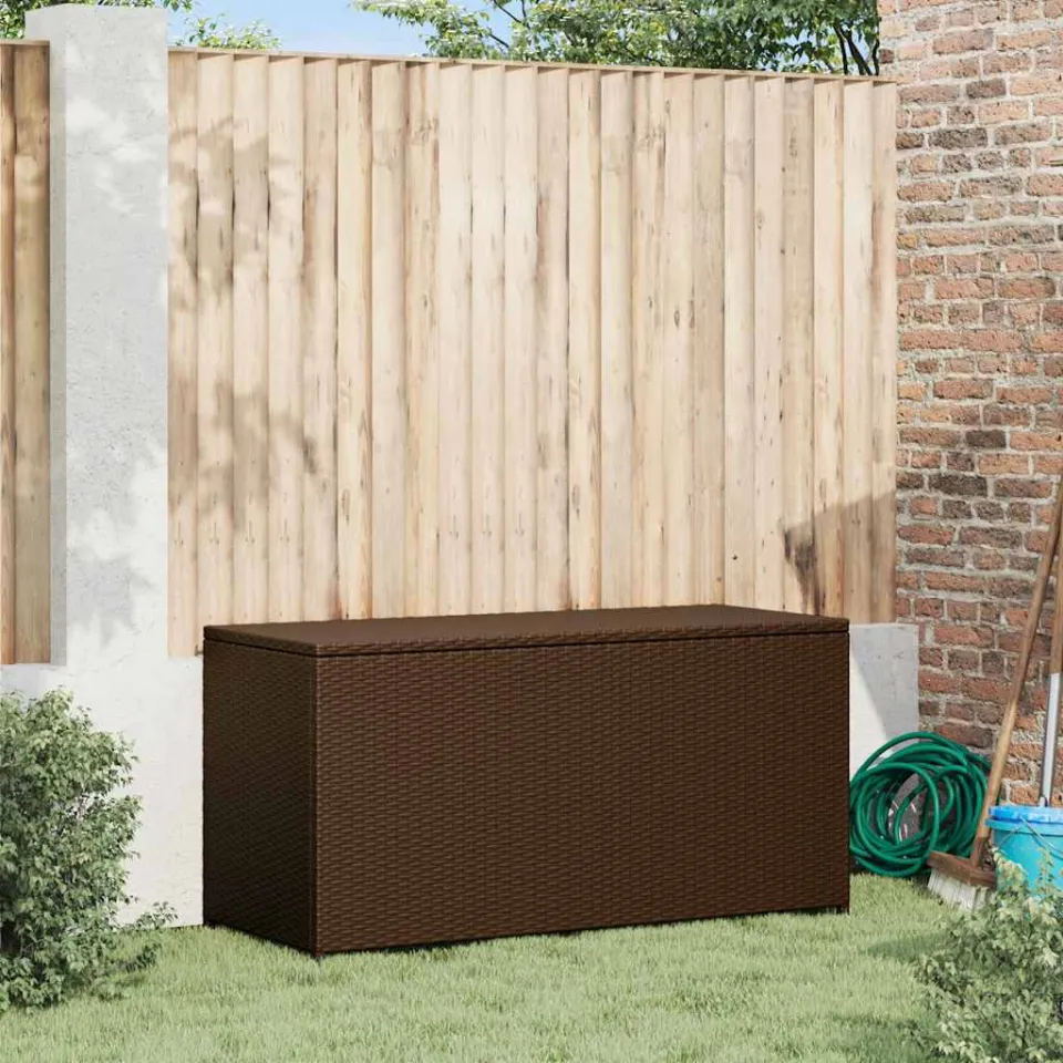 vidaXL Tuinbox 120x50x60 cm poly rattan bruin, foto 3