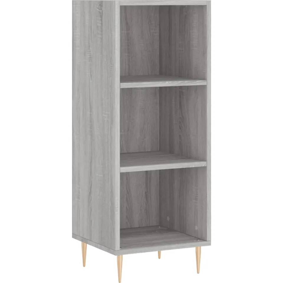 vidaXL Dressoir 34,5x32,5x90 cm bewerkt hout grijs sonoma eikenkleurig