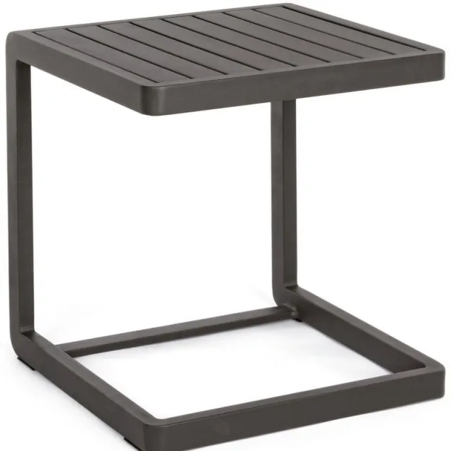 Bolzano Kolli-serie - Vierkante loungetafel - 40 x 40 cm - Antraciet
