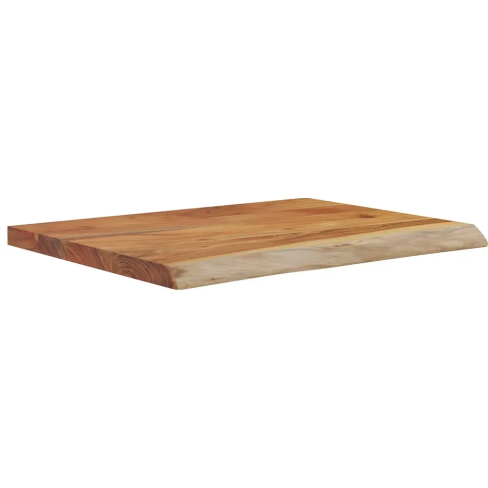 vidaXL Wandschap rechthoekig natuurlijke rand 50x40x2,5 cm acaciahout Bruin