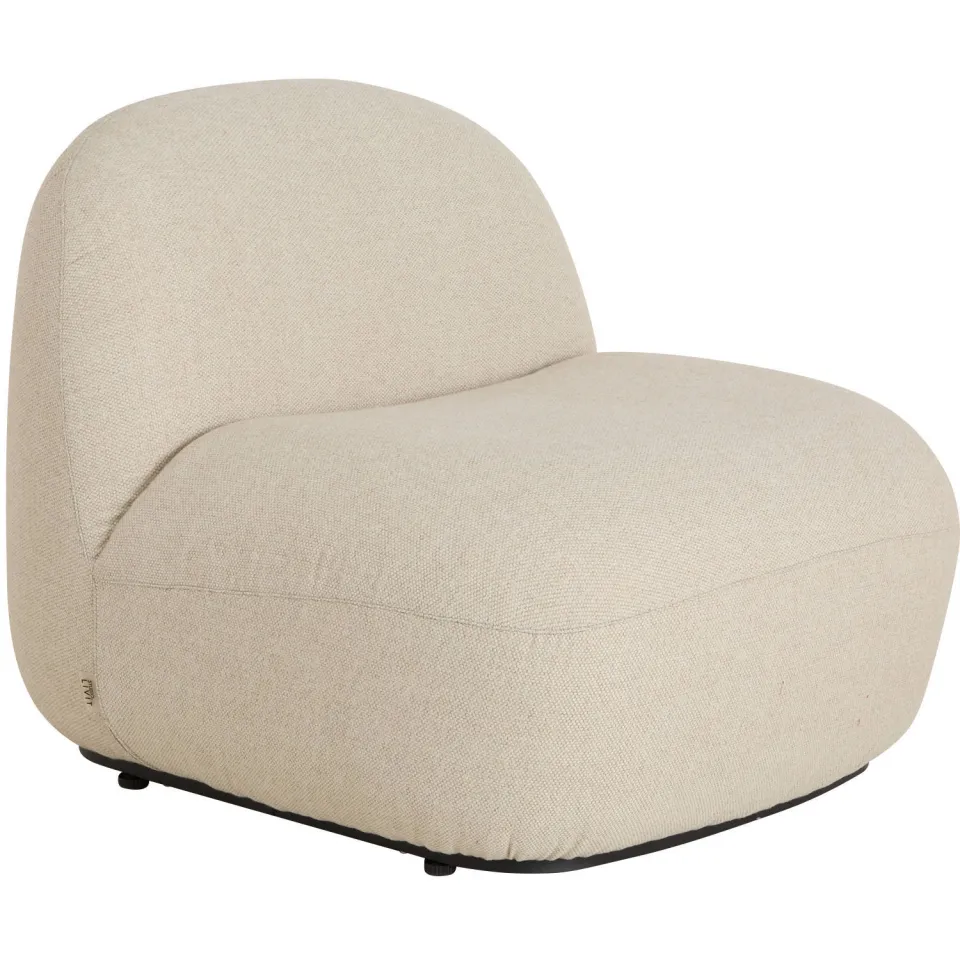 Studio LIVIT All Weather loungestoel Toro met hocker lichtgrijs
