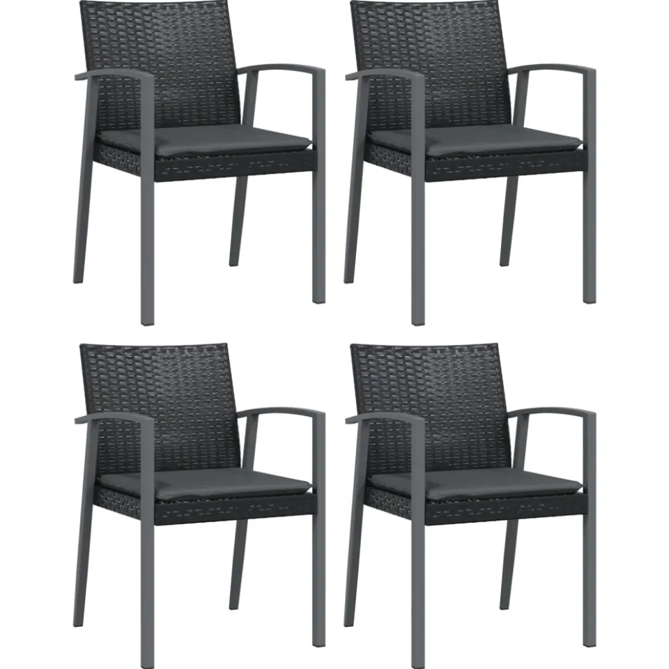 vidaXL 5-delige Tuinset met kussens poly rattan en staal, foto 3