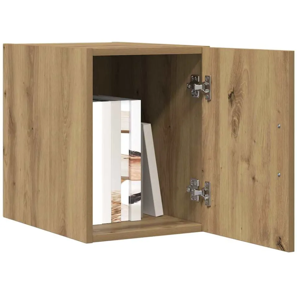 vidaXL Wandkast Artisan Eiken 30 x 42,5 x 39,5 cm Bewerkt hout Bruin