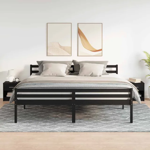 vidaXL Nachtkastjes 2 st met lade 39x28x41 cm zwart, foto 2