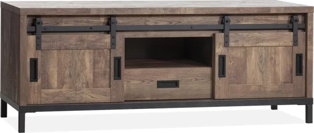 A-Meubel Staphorst TV meubel Groot - TV Kast - TV Meubel Industrieel - 150cm breed - Espresso houtlook