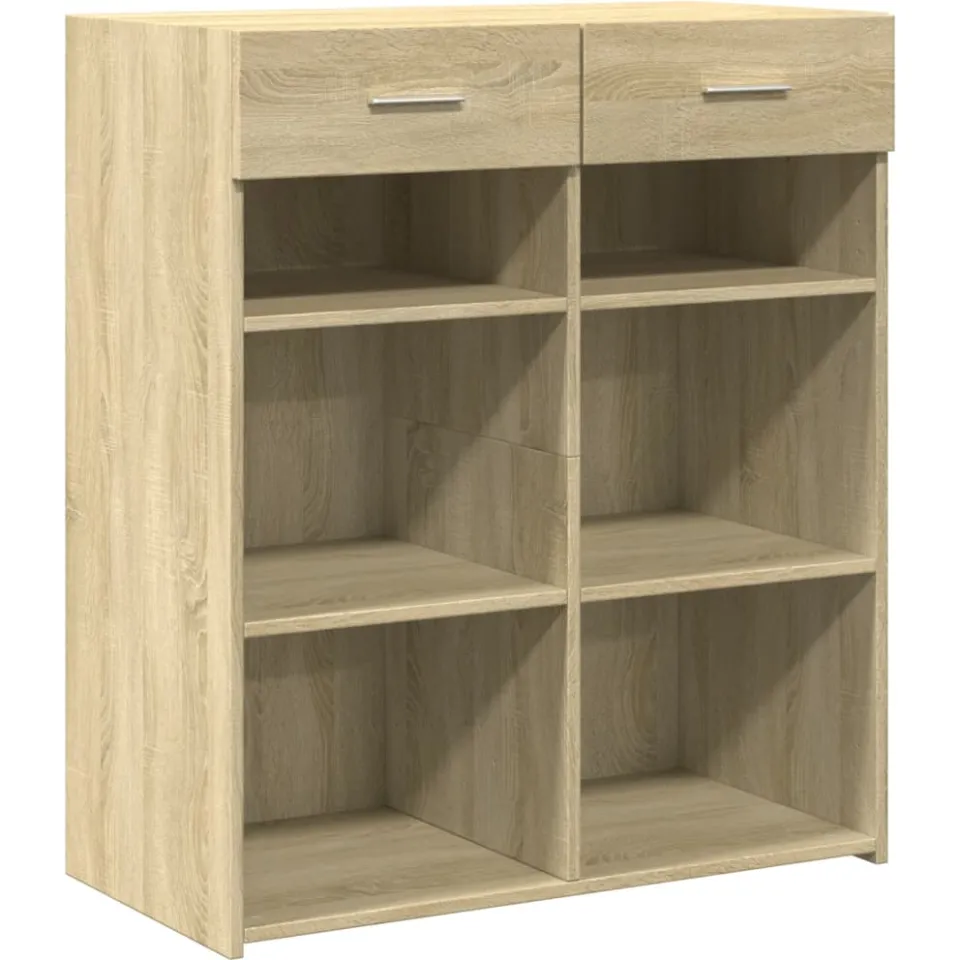 vidaXL Dressoir 80x42,5x93 cm bewerkt hout sonoma eikenkleurig, foto 3