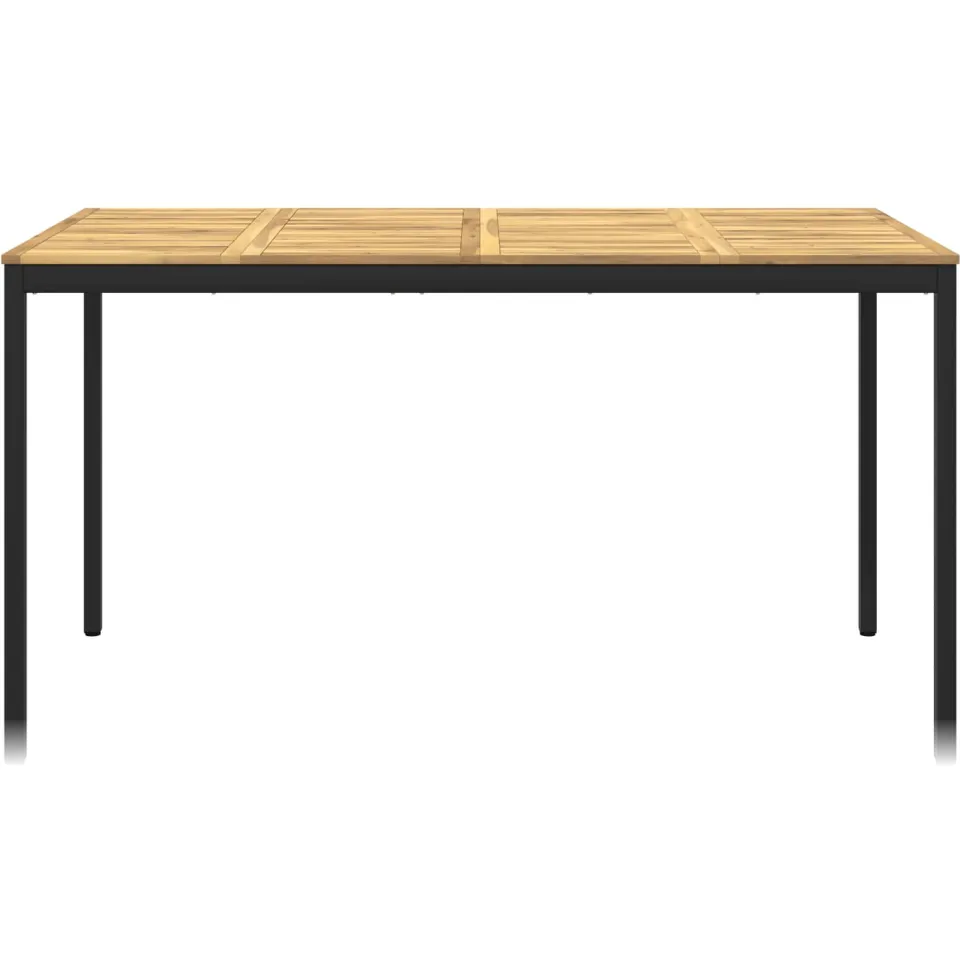 vidaXL Tuinbar Tafel NAARDEN Wit en zwart 196 x 100,5 x 105 cm