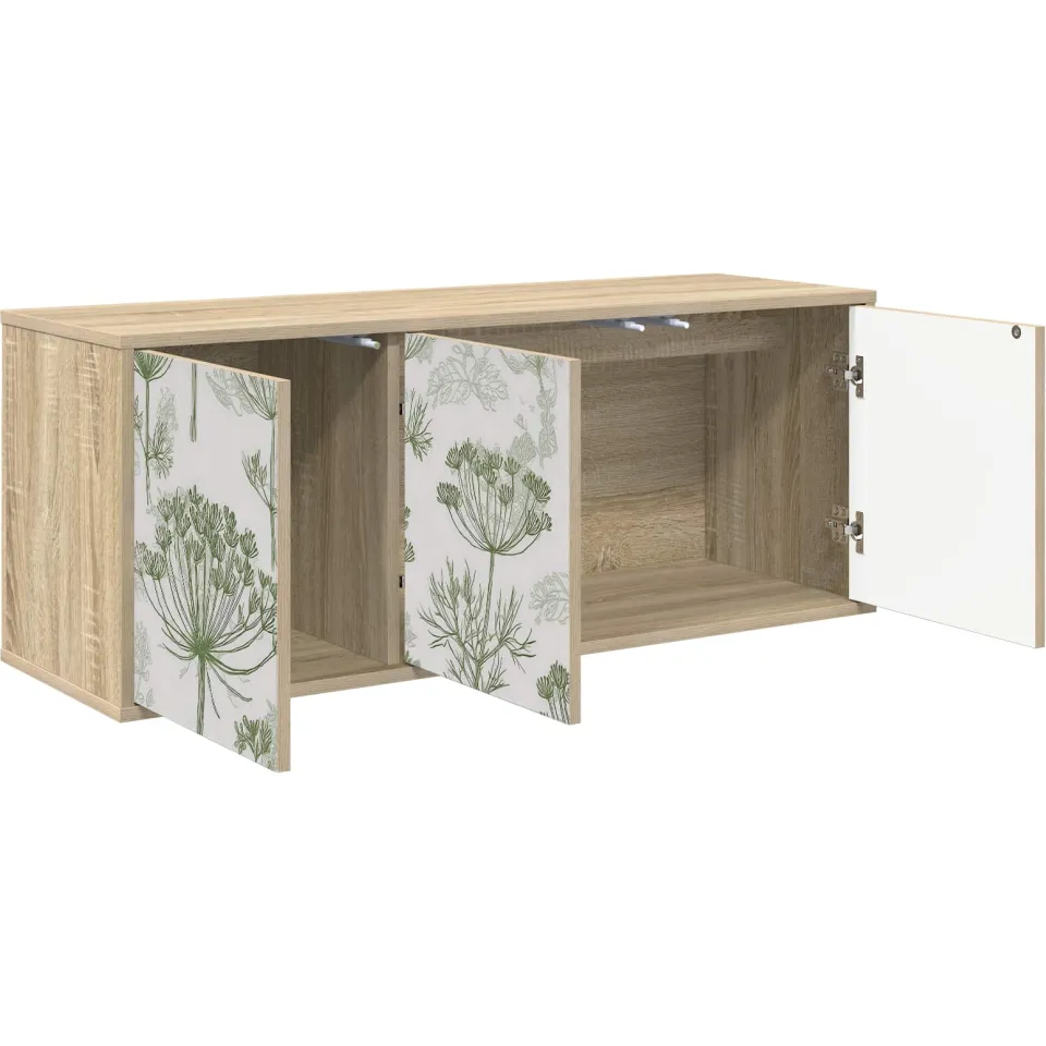 vidaXL Wandgemonteerd tv-meubel GOTHA 102 x 33 x 40 cm Sonoma Eiken Bruin