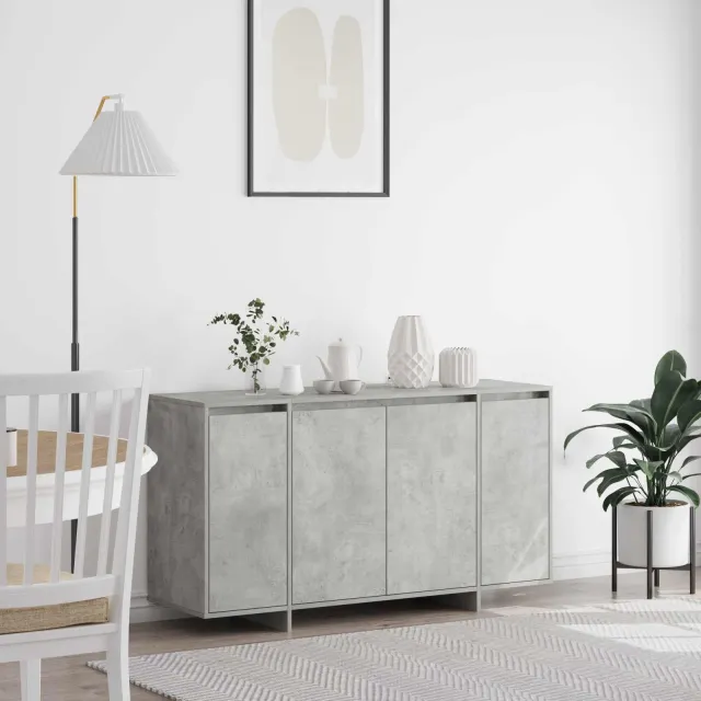 vidaXL Dressoir Beton Grijs 135 x 41 x 75 cm Bewerkt hout, foto 2