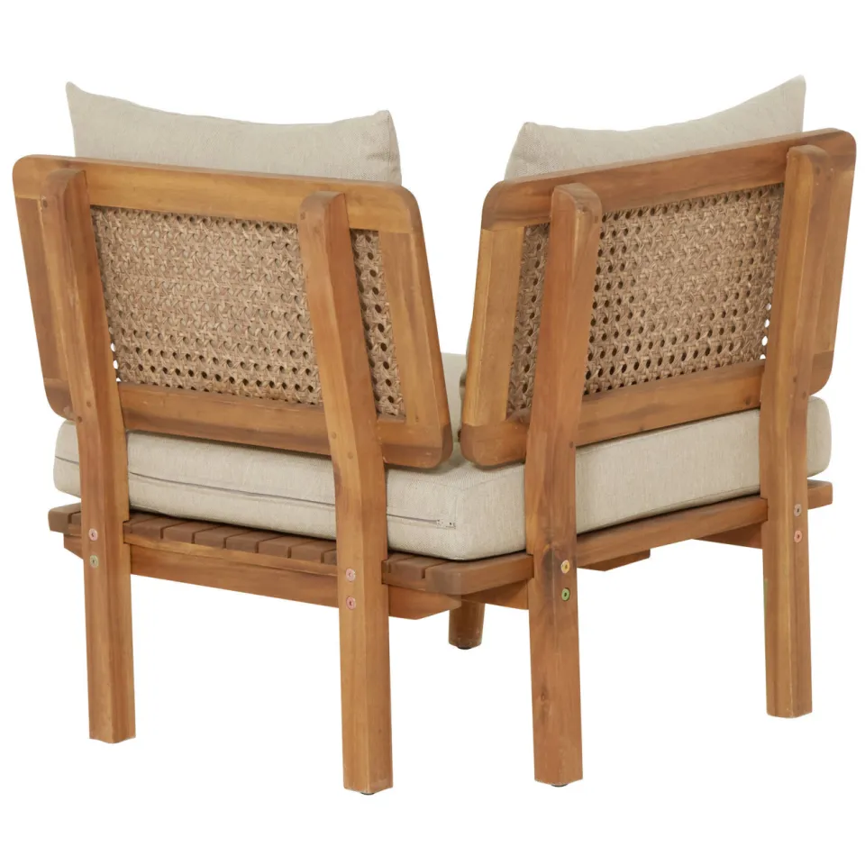 NOUS Garden loungestoel Kyoto Ni teak/ beige, foto 3