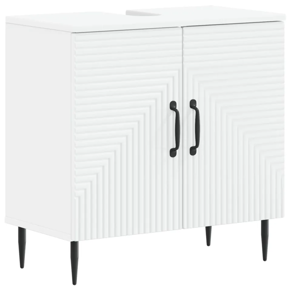 vidaXL Badkamer wastafelkast HAARLEM Wit 59,5 x 31,5 x 59 cm, foto 3