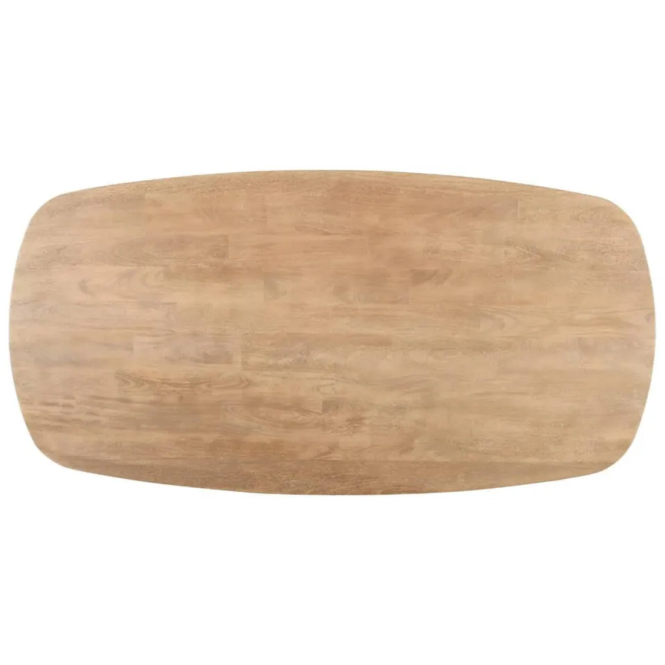 Giga Meubel Eettafel Majada - Deens Ovaal Naturel Mangohout - 200x100x76cm, foto 3