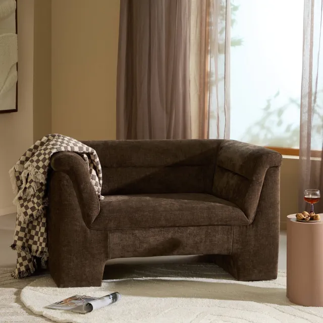 NOUS Living fauteuil Rodez bruin, foto 2