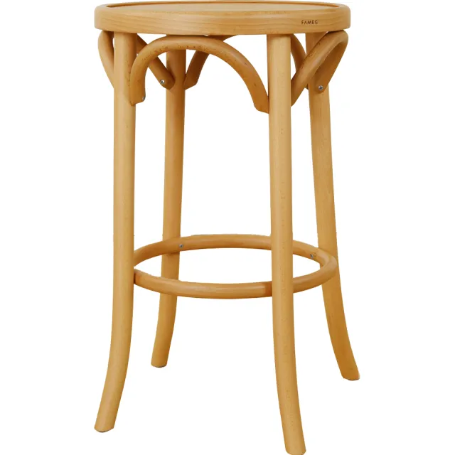 Fameg Diana houten barkruk naturel - 61 cm Bruin