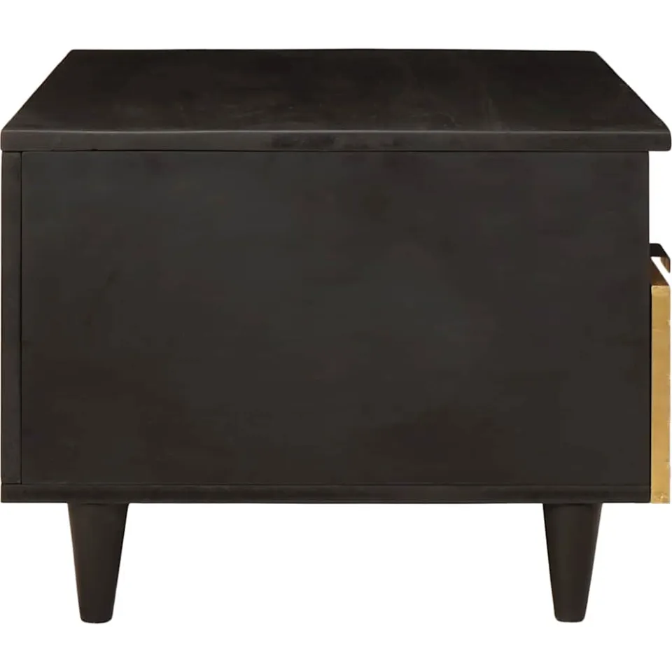 vidaXL Salontafel Zwart en Goud 40 x 33 x 46 cm Bewerkt hout, foto 4