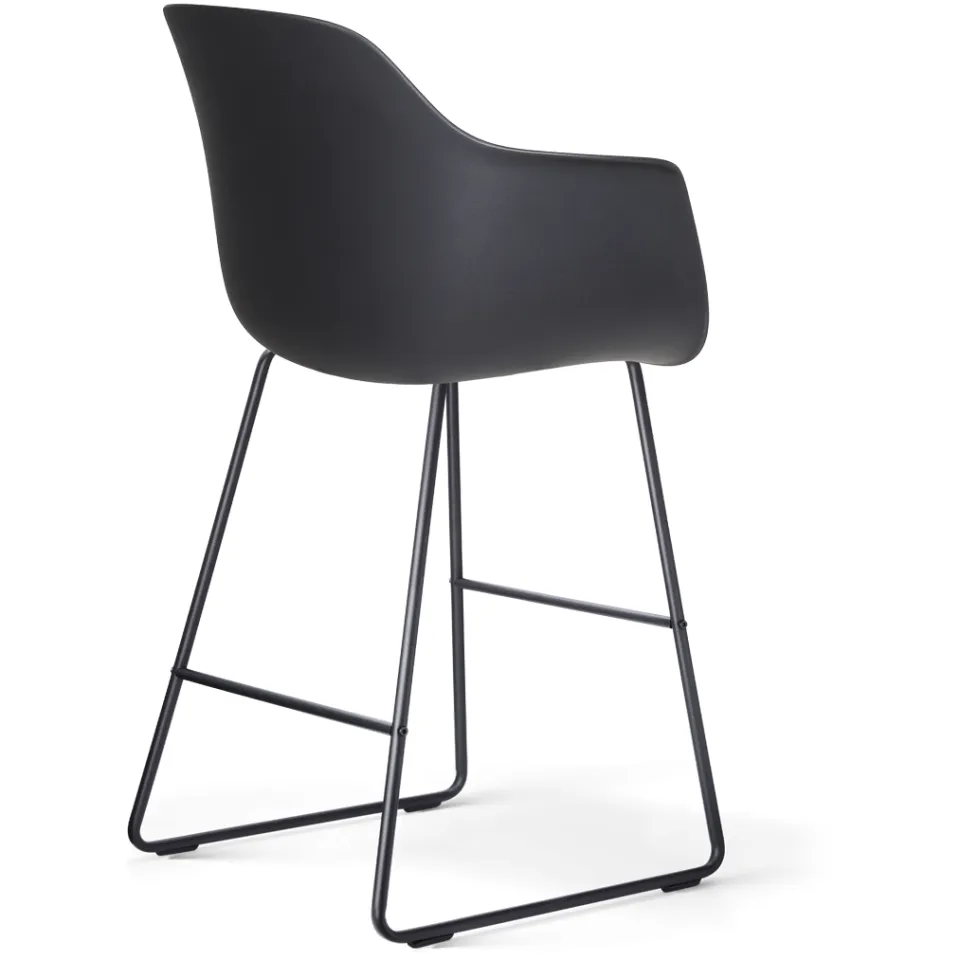 Nolon Nino-Liz barkruk zwart met naturelbeige zitkussen - zwart onderstel - 65 cm, foto 3