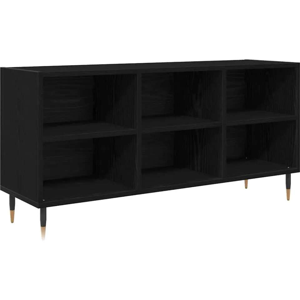 vidaXL TV-kast 103,5 x 30 x 50 cm Zwart Eiken Bewerkt hout, foto 3