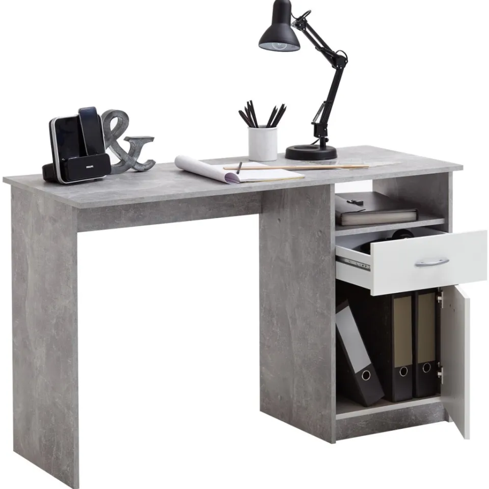 Bureau Neptunus Beton grijs | wit, foto 2