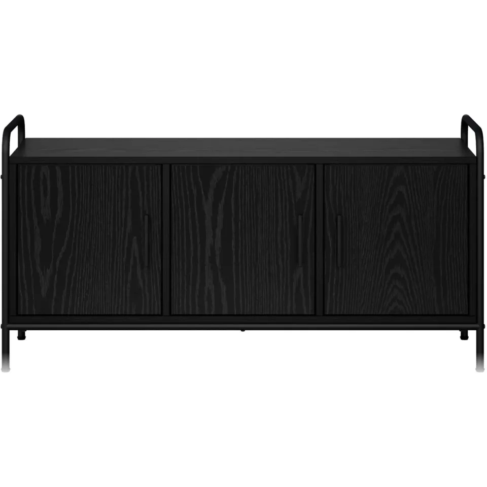 vidaXL Tv-meubel 79,5 x 33 x 50 cm Zwart eiken Bewerkt hout, foto 4