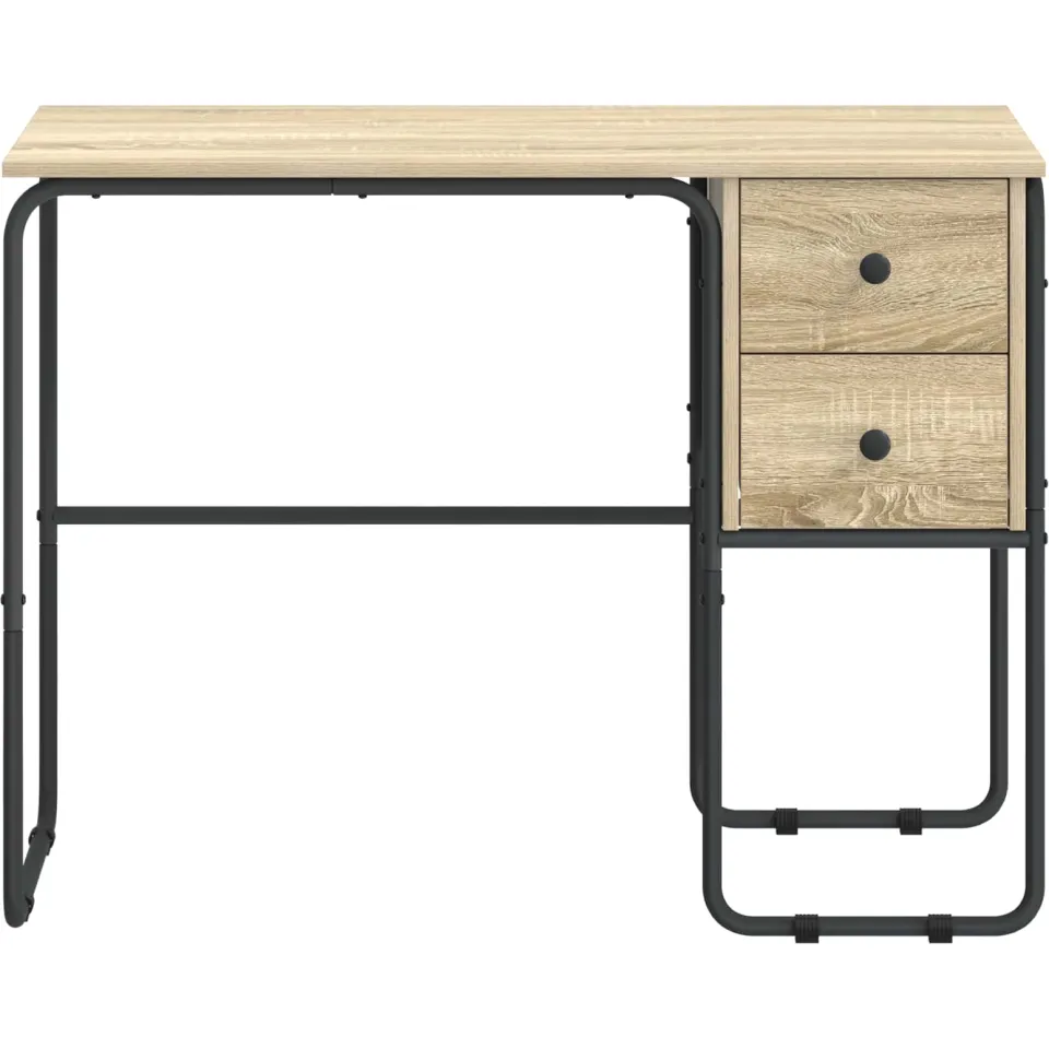 vidaXL Bureau met opbergruimte Sonoma Eiken 100 x 50 x 75 cm, foto 4