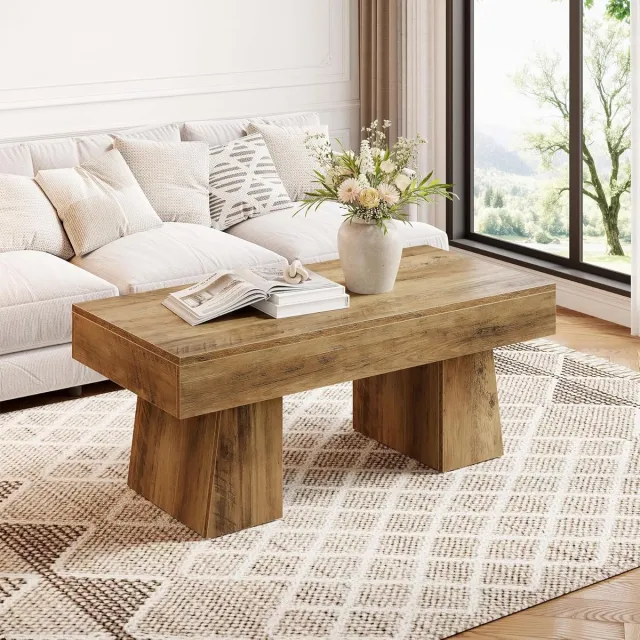 Tribesigns Salontafel - 120 x 60 x 50 cm - Bijzettafel - Tafel - Sidetable - Voor Kantoor en Woonkamer - Bruin